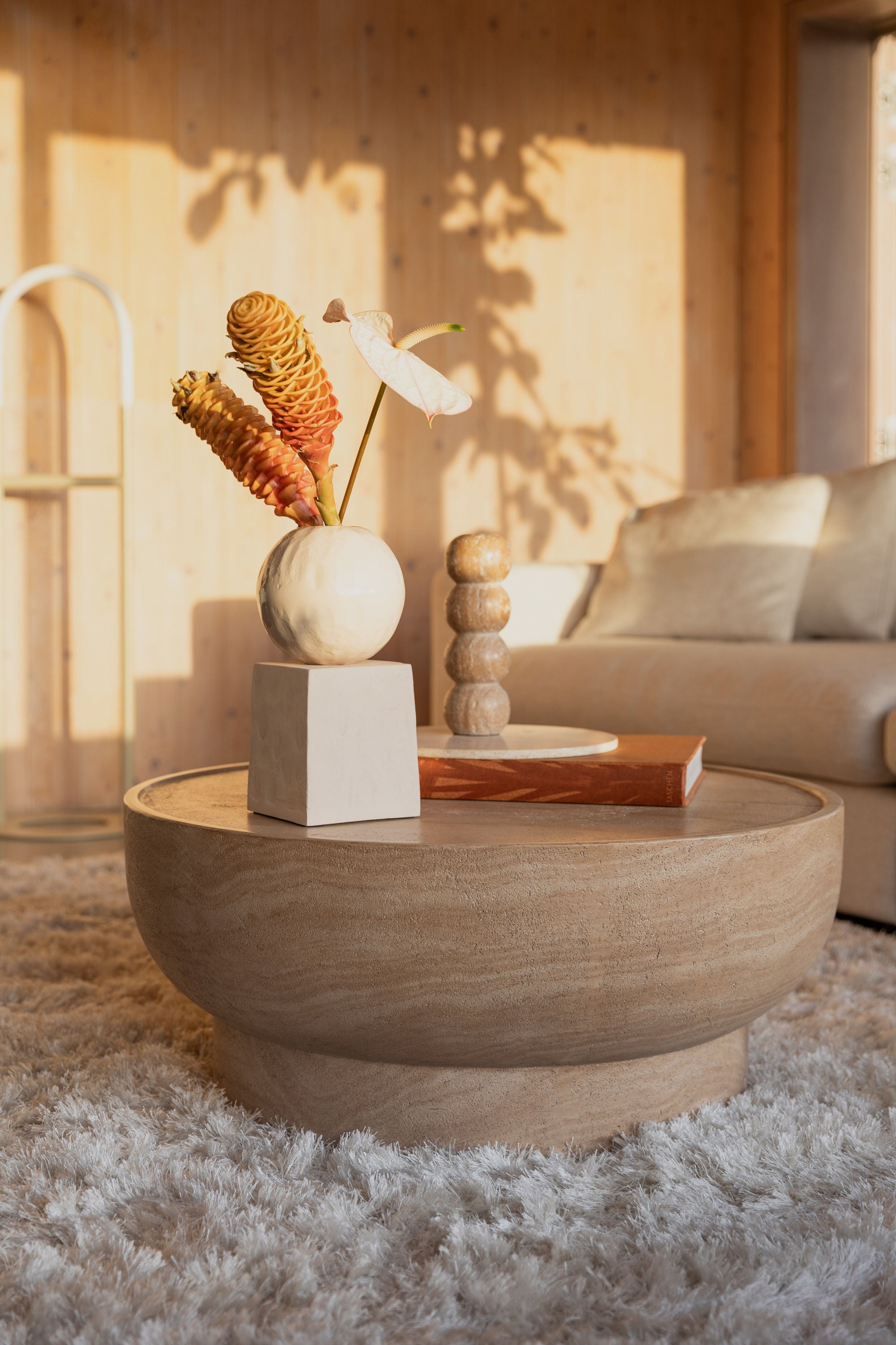Zuiver Crocus Beige Gloss Spherical Vase - CLEARANCE